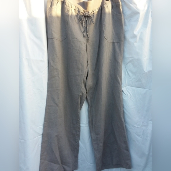 INC wide leg Relaxed Fit Gray Drawstring Pants 16W - Picture 1 of 10